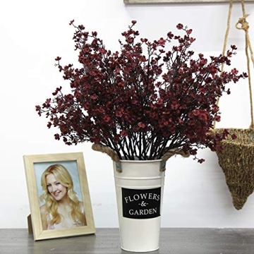 JAKY-Global Burgundy Silk Artificial Flowers for Home Decor