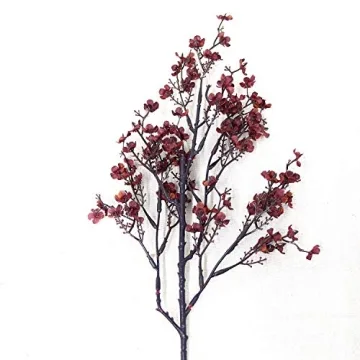 JAKY-Global Burgundy Silk Artificial Flowers for Home Decor