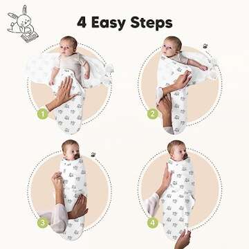 3-Pack Organic Baby Swaddle Sleep Sacks - Newborn Swaddle Sack, Ergonomic Baby Swaddles 0-3 Months, Swaddles for Newborns, Baby Sleep Sack, Baby Swaddle Blanket Wrap, Baby Essentials(The Wild 2)