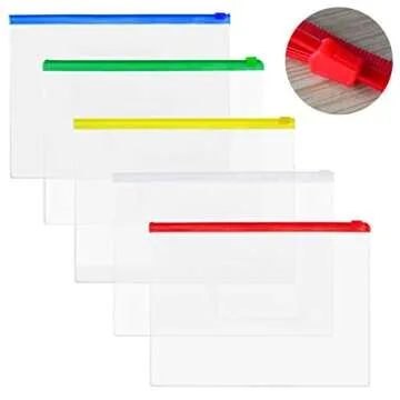 baotongle 50 PCS Colorful PVC Zip Storage Bags