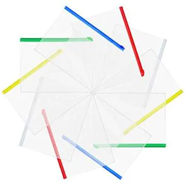 baotongle 50 PCS Colorful PVC Zip Storage Bags