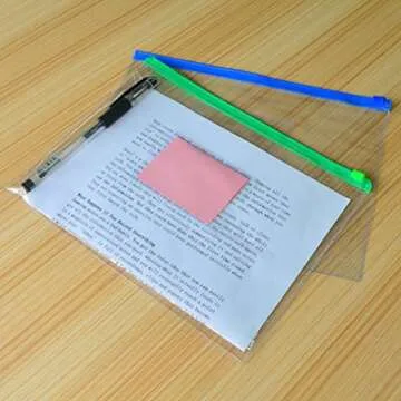baotongle 50 PCS Colorful PVC Zip Storage Bags