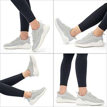 Akk Womens Sneakers Walking Shoes - Slip On Comfortable Athletic Support Shoes Training Running Casual Light Shoes