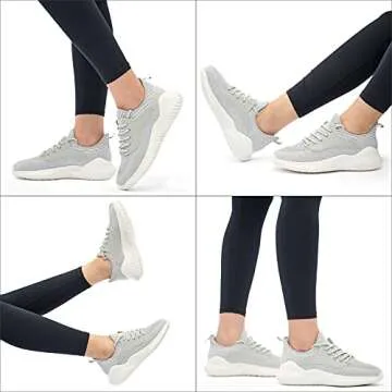 Akk Womens Sneakers Walking Shoes - Slip On Comfortable Athletic Support Shoes Training Running Casual Light Shoes