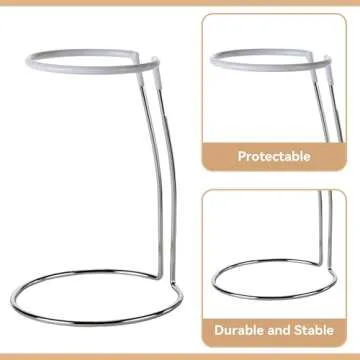Lily's Home Wine Decanter Drying Stand with Rubber Coated Top to Prevent Scratches, Includes Cleaning Brush, For Standard Large Bottomed Wine Decanters, Decanter and Wine Glass NOT Included