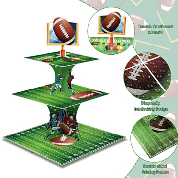 Super Football Bowl Party Decoration Cupcake Stand
