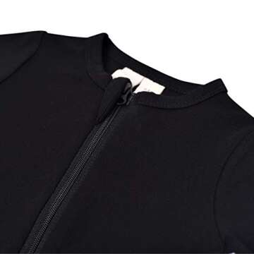 KYTE BABY Unisex Zipper Closure Footies, Rayon Made From Bamboo (Newborn, Midnight)