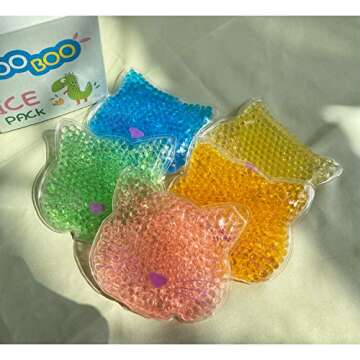 5 Pcs Boo Boo Ice Pack for Kids, Reusable Fun Relief