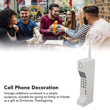 Gugxiom 90s Phone Prop, Cell Phone Ornament, Retro Brick Cell Phone Ornament, Retro Mobile Phone Mod...