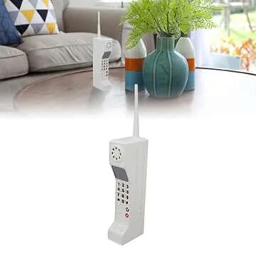 Gugxiom 90s Phone Prop, Cell Phone Ornament, Retro Brick Cell Phone Ornament, Retro Mobile Phone Model, for 80s 90s Party Decorations, for Home Living Room Decor Desktop Decoration (White)