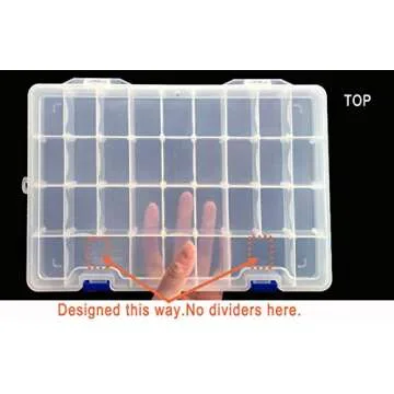 Qualsen Adjustable Compartment Box for Crafts & Jewelry Storage