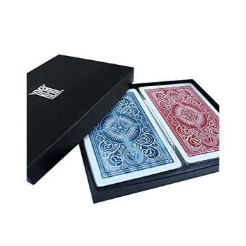 KEM Arrow Red and Blue, Poker Size-Jumbo Index Playing Cards (Pack of 2) - 1007284,Arrow Red/Blue