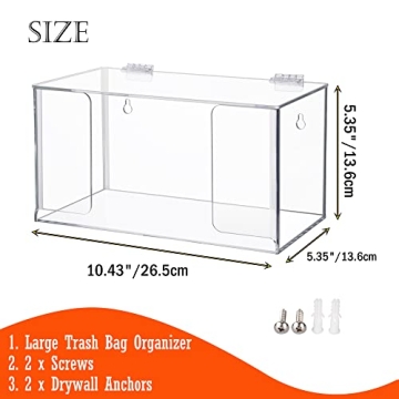 Aphbrada Clear Acrylic Trash Bag Dispenser Roll Holder