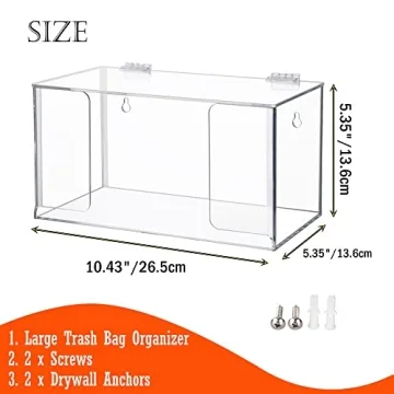 Aphbrada Clear Acrylic Trash Bag Dispenser Roll Holder