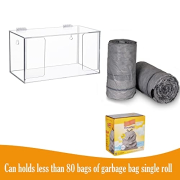 Aphbrada Clear Acrylic Trash Bag Dispenser Roll Holder