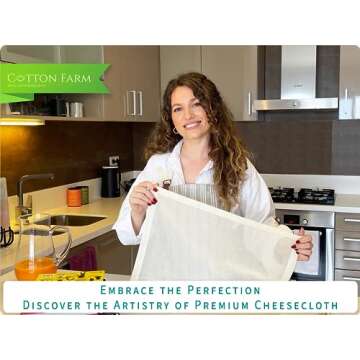 Premium Unbleached Cotton Cheese Cloth for Straining