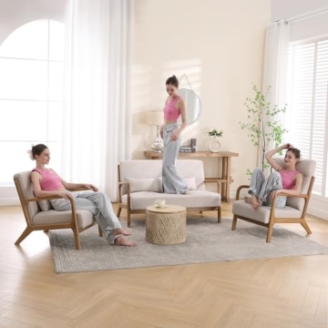 Comfy Mid Century Modern Accent Chair for Living Room