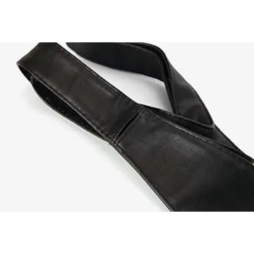 Aecibzo Women's Stylish PU Leather Tie Belt for Outfits