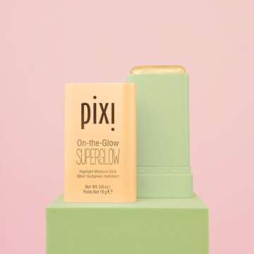 Pixi On-the-Glow SuperGlow - GlidedGold, Hydrating Gel-Cream Highlighter with Ginseng, Aloe Vera & Fruit Extracts, For Cheeks & Brow Bones, 19g / 0.6oz, Paraben-Free, Luminous Natural Highlight