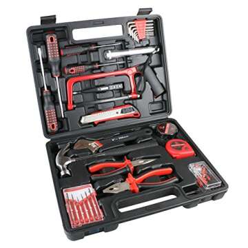 32PCS Household Tool Sets With Carrying Case, GOGOLO DIY Home Repair Kit Car Emergency Repair Tool K...