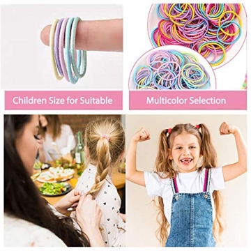 200pcs Vibrant Hair Ties for Toddlers Durable Elastic Bands