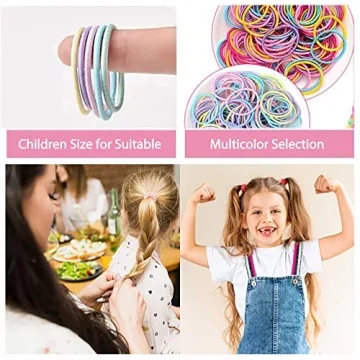 200pcs Vibrant Hair Ties for Toddlers Durable Elastic Bands