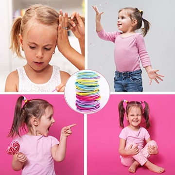 200pcs Vibrant Hair Ties for Toddlers Durable Elastic Bands