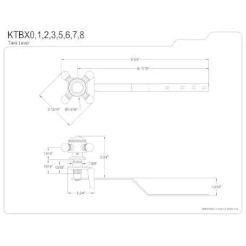 Kingston Brass KTBX5 Buckingham Toilet Tank Lever, 2-7/8-Inch, Oil Rubbed Bronze