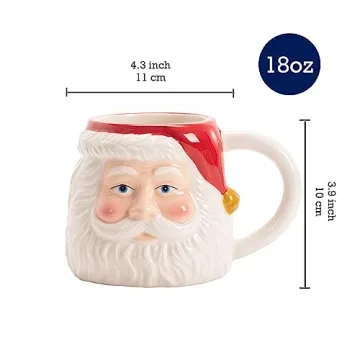 Bico Santa Claus Ceramic Mug for Holidays and Gifts