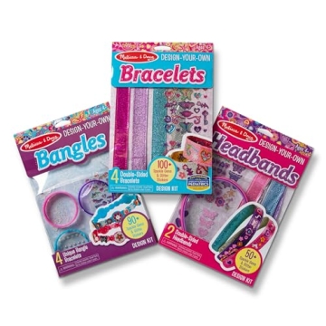 Melissa & Doug Design-Your-Own Jewelry-Making Kits - Bangles, Headbands, and Bracelets - DIY , Decor...