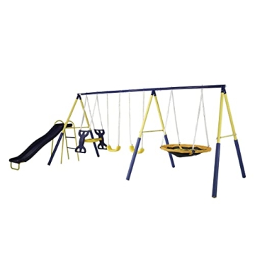 Sportspower Super Star Kids Metal Swing Set - Durable Outdoor Fun