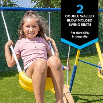 Sportspower Super Star Kids Metal Swing Set - Durable Outdoor Fun