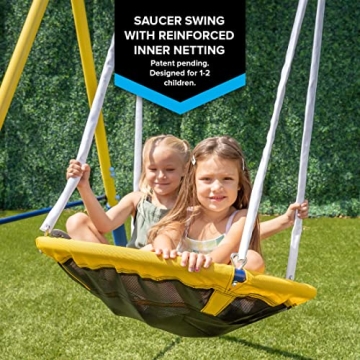 Sportspower Super Star Kids Metal Swing Set - Durable Outdoor Fun