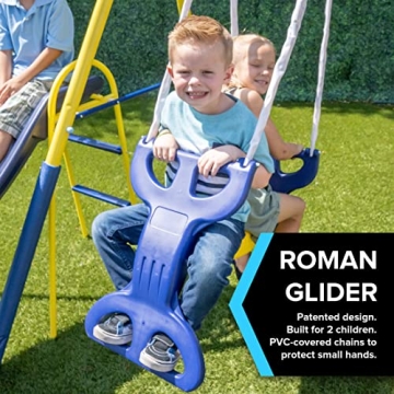 Sportspower Super Star Kids Metal Swing Set - Durable Outdoor Fun