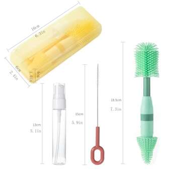 Compact Chemimoso Baby Bottle Brush Travel Kit for Parents