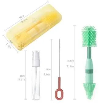 Compact Chemimoso Baby Bottle Brush Travel Kit for Parents