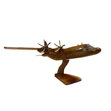C-130J Hercules Mahogany Wood Desktop Airplane Model - Handcrafted Artistry