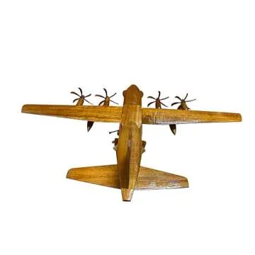 C-130J Hercules Mahogany Wood Desktop Airplane Model