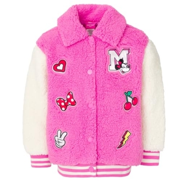 Disney Minnie Mouse Pink Sherpa Jacket for Girls - Warm & Stylish