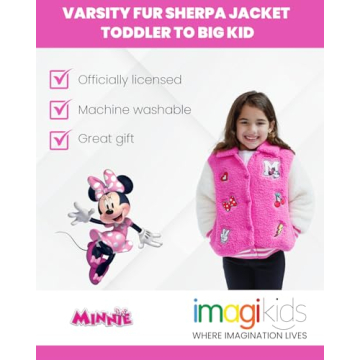 Disney Minnie Mouse Pink Sherpa Jacket Girls 7-8