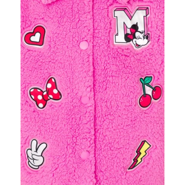 Disney Minnie Mouse Pink Sherpa Jacket Girls 7-8