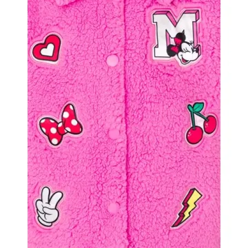 Disney Minnie Mouse Pink Sherpa Jacket Girls 7-8