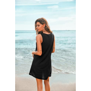 Ekouaer Women's Stylish Sleeveless Beach Coverup Dress