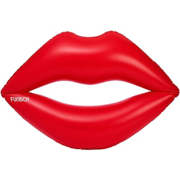 FUNBOY Giant Inflatable Red Lips Pool Float, Luxury Float for Summer Pool Party and Entertainment