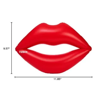 FUNBOY Giant Inflatable Red Lips Pool Float, Luxury Float for Summer Pool Party and Entertainment