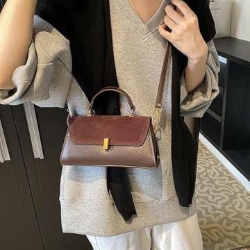 Trendy Suede Bag for Women with Adjustable Strap
