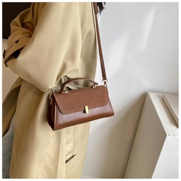 Trendy Suede Bag for Women with Adjustable Strap