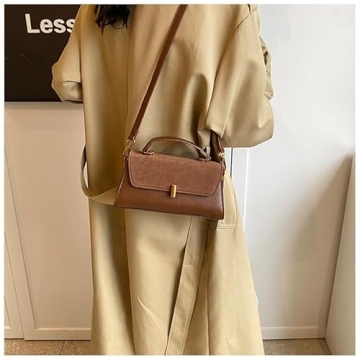 Trendy Suede Bag for Women with Adjustable Strap