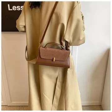Trendy Suede Bag for Women with Adjustable Strap