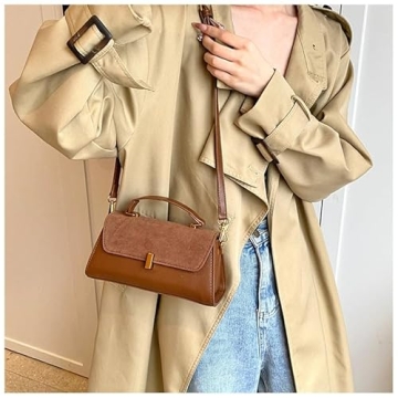 Trendy Suede Bag for Women with Adjustable Strap